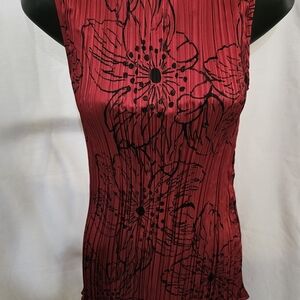 Kate & Mallory Red Floral Tank Top